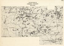 Oneida County Outline, Wisconsin State Atlas 1930c